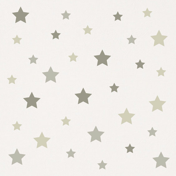 Grey tone stars wall stickers