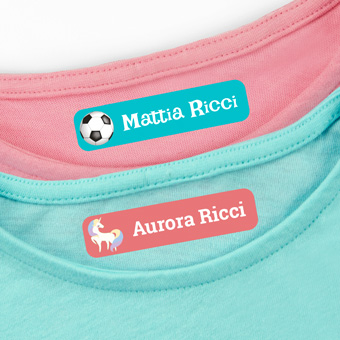 Etichette per vestiti termoadesive personalizzate