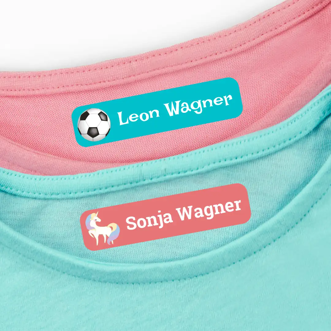 Kleine Bügeletiketten