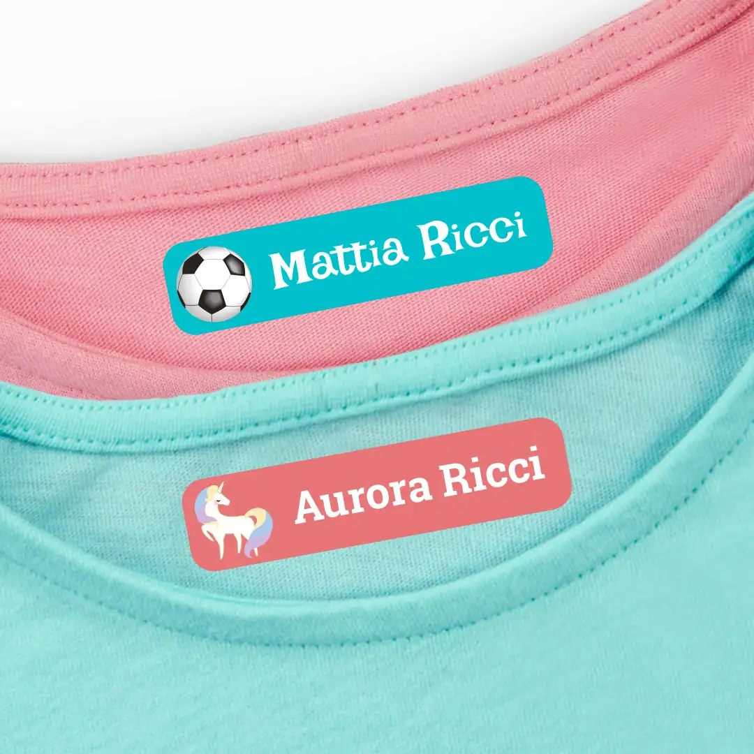 Etichette termoadesive piccole per vestiti