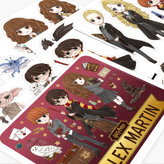 Sticker mural personnalisé Harry Potter anime