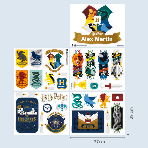 Personalized Harry Potter Flat Icon Wall Decals