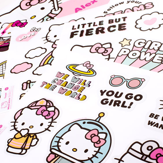 Sticker mural personnalisé Hello Kitty