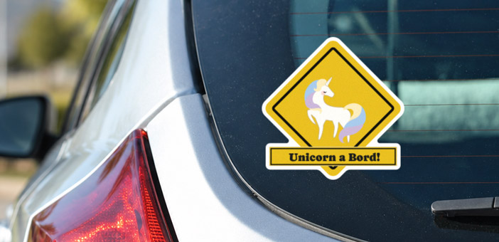 Baby on board personalised car stickers with icon