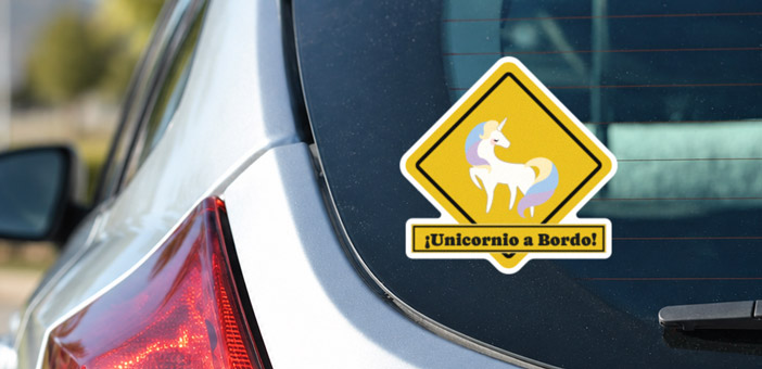 Pegatinas bebé a bordo personalizadas con icono