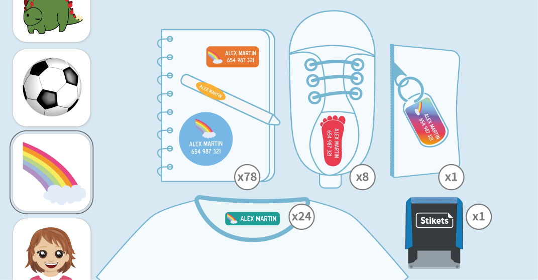 Label Pack and Custom Stamp