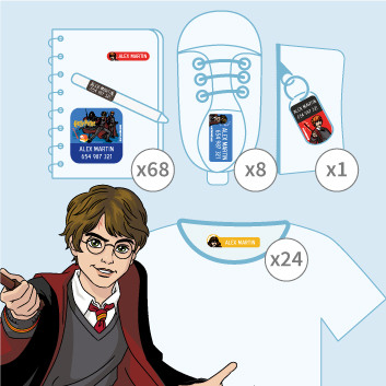 Zestaw etykiet Harry Potter