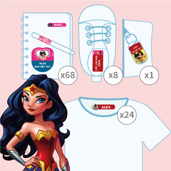 Pack etichette Wonder Woman