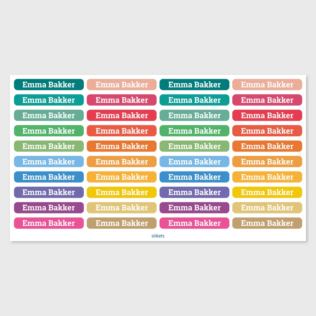 Kleine naamstickers