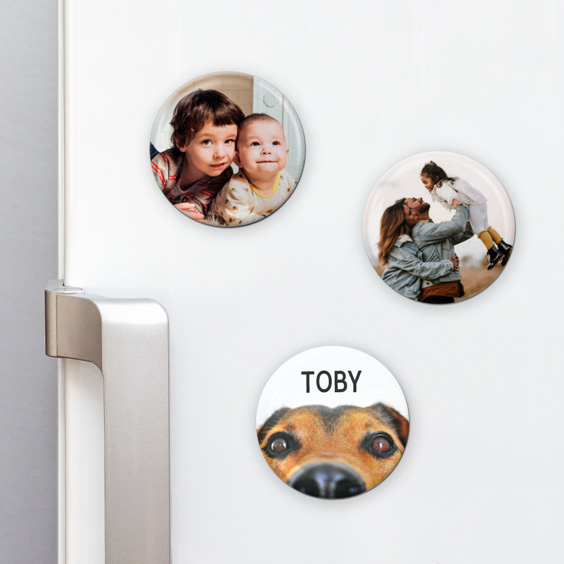 Magnets pour frigo ronds personnalisés 32 mm