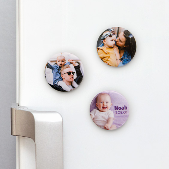 Personalised Round Fridge Magnets 32mm