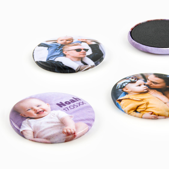 Personalised Round Fridge Magnets 32mm