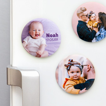 Personalised Round Fridge Magnets 5,6 cm