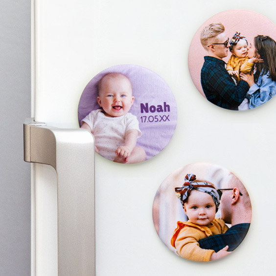 Personalised Round Fridge Magnets 56mm