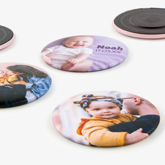 Personalised Round Fridge Magnets 56mm