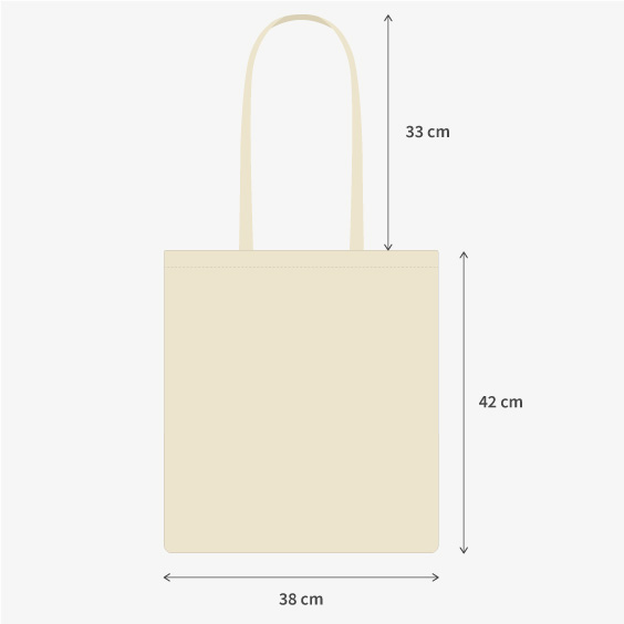 Borsa tote bag personalizzata in cotone beige