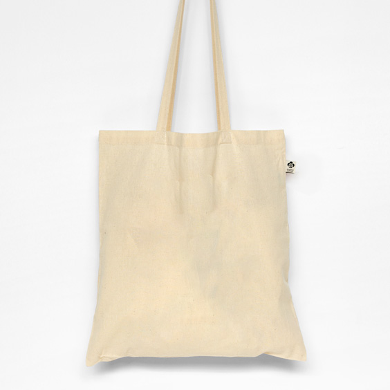 Bossa tote bag beige personalitzada feta de cotó orgànic