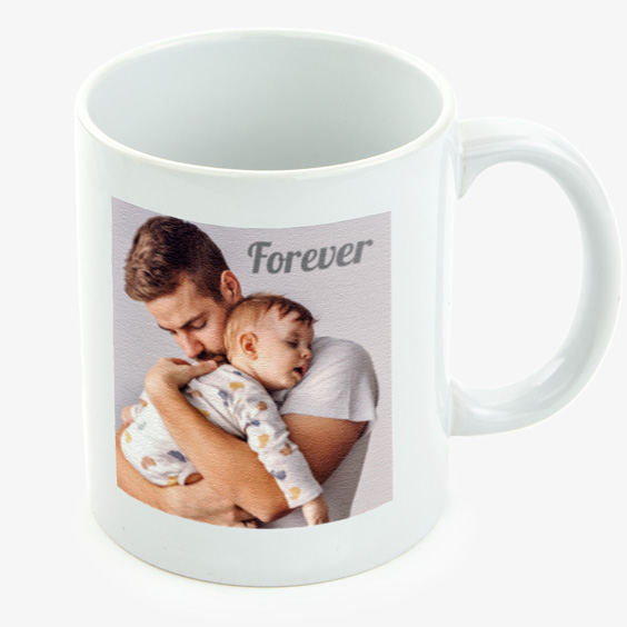 Personalisierte Keramik-Tasse mit Foto und Namen