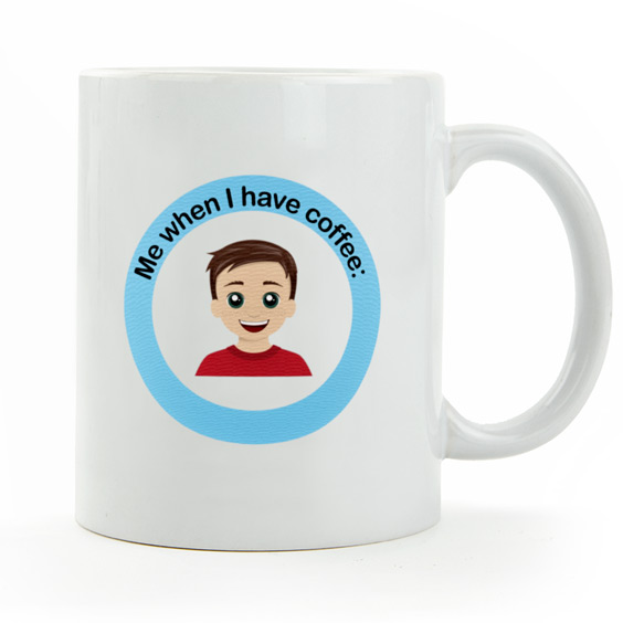 Personalised Ceramic Mug with Icon or round Twinie®️