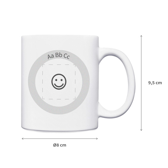 Personalized Ceramic Mug with Icon or round Twinie®️
