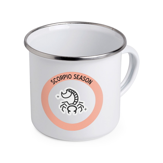 Personalized Vintage Metal Mug with Icon or Round Twinie®️ 