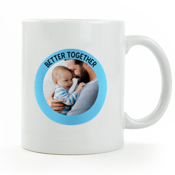 Personalised Ceramic Mug with Round Photo 