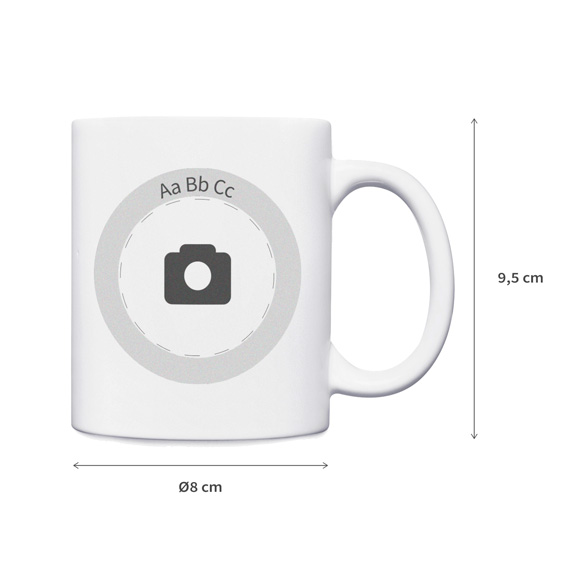 Personalised Ceramic Mug with Round Photo 
