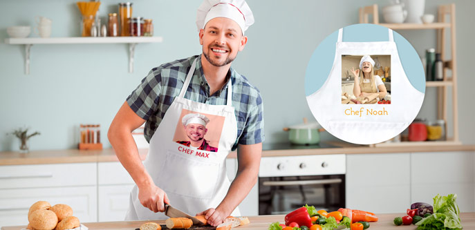 Personalised Kitchen Apron for Adults with Photo