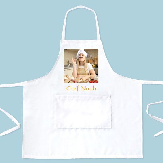 Avental de cozinha personalizado com foto para adultos