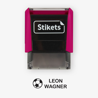 Personalisierter Stempel in Fuchsia