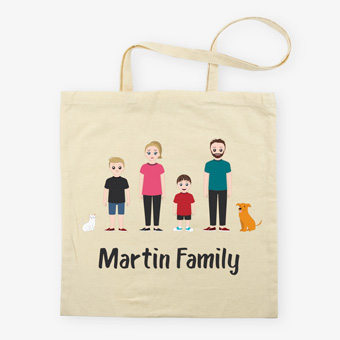 Personalised Cotton Tote Bag – Twinie® Family