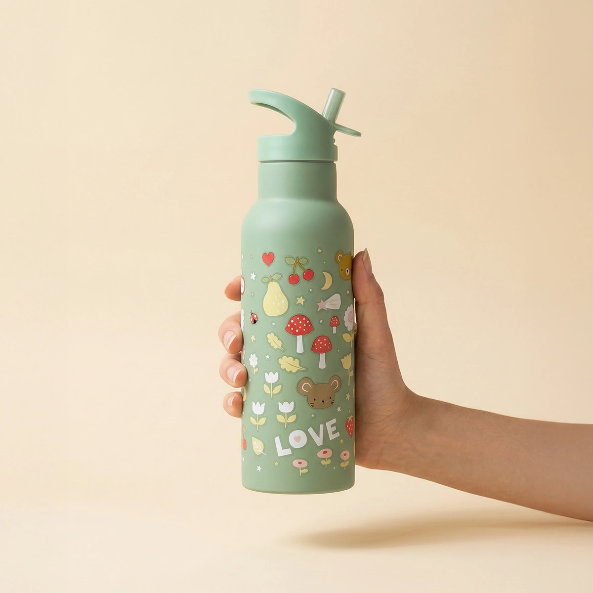 Gourde isotherme en acier inoxydable personnalisable Joy A Little Lovely Company