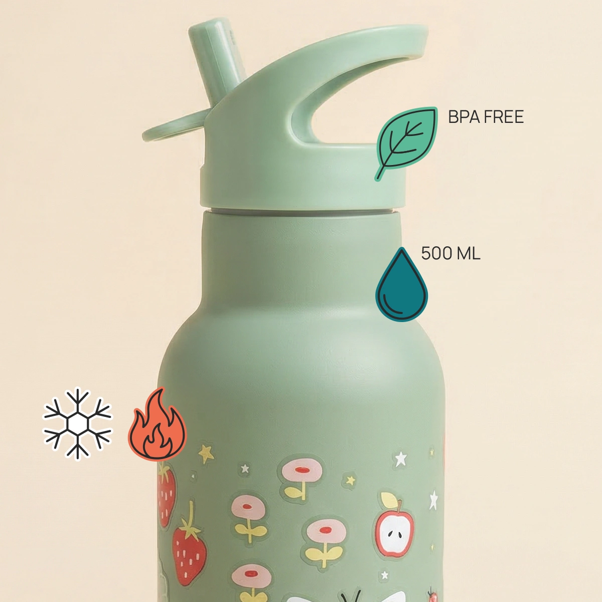 Gourde isotherme en acier inoxydable personnalisable Joy A Little Lovely Company