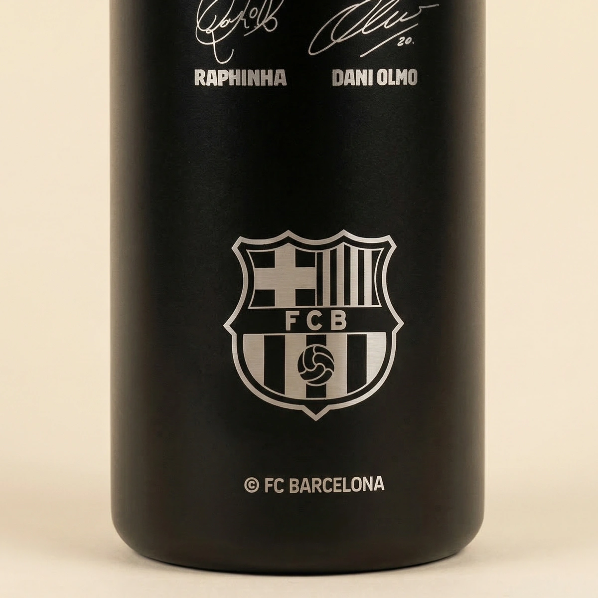 Gourde Barça Runbott 1L personnalisée avec signatures