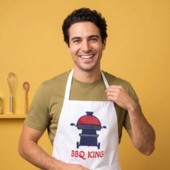 Delantal de cocina personalizado con nombre para adultos