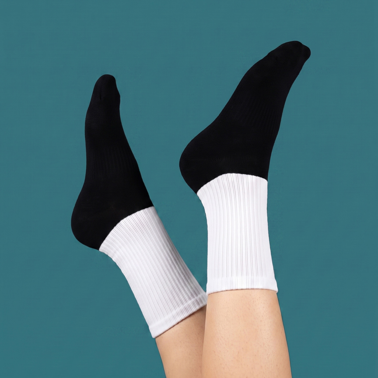 ID 5399 Black Foot Sublimated Socks 186