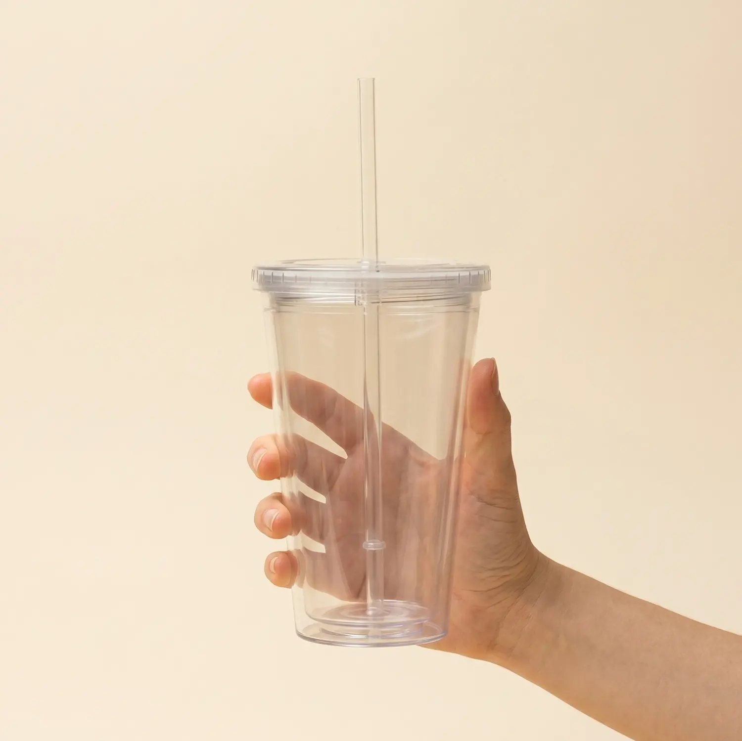 ID 5409 Double Wall Clear Plastic Tumbler (16 oz) - 751