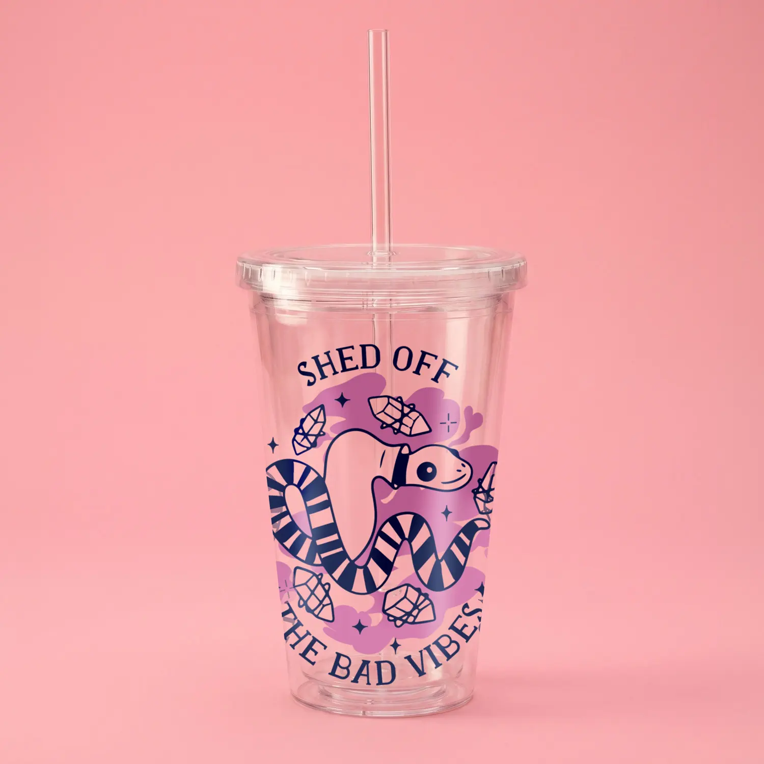 ID 5409 Double Wall Clear Plastic Tumbler (16 oz) - 751