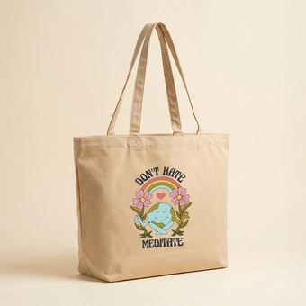 Bolsa tote ecológica grande de algodón orgánico Econscious 23L personalizada