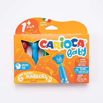 Carioca Teddy Markers Set 6 Colours