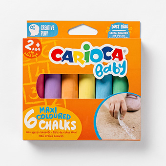 Carioca Maxi Baby Chalks – Pack of 6