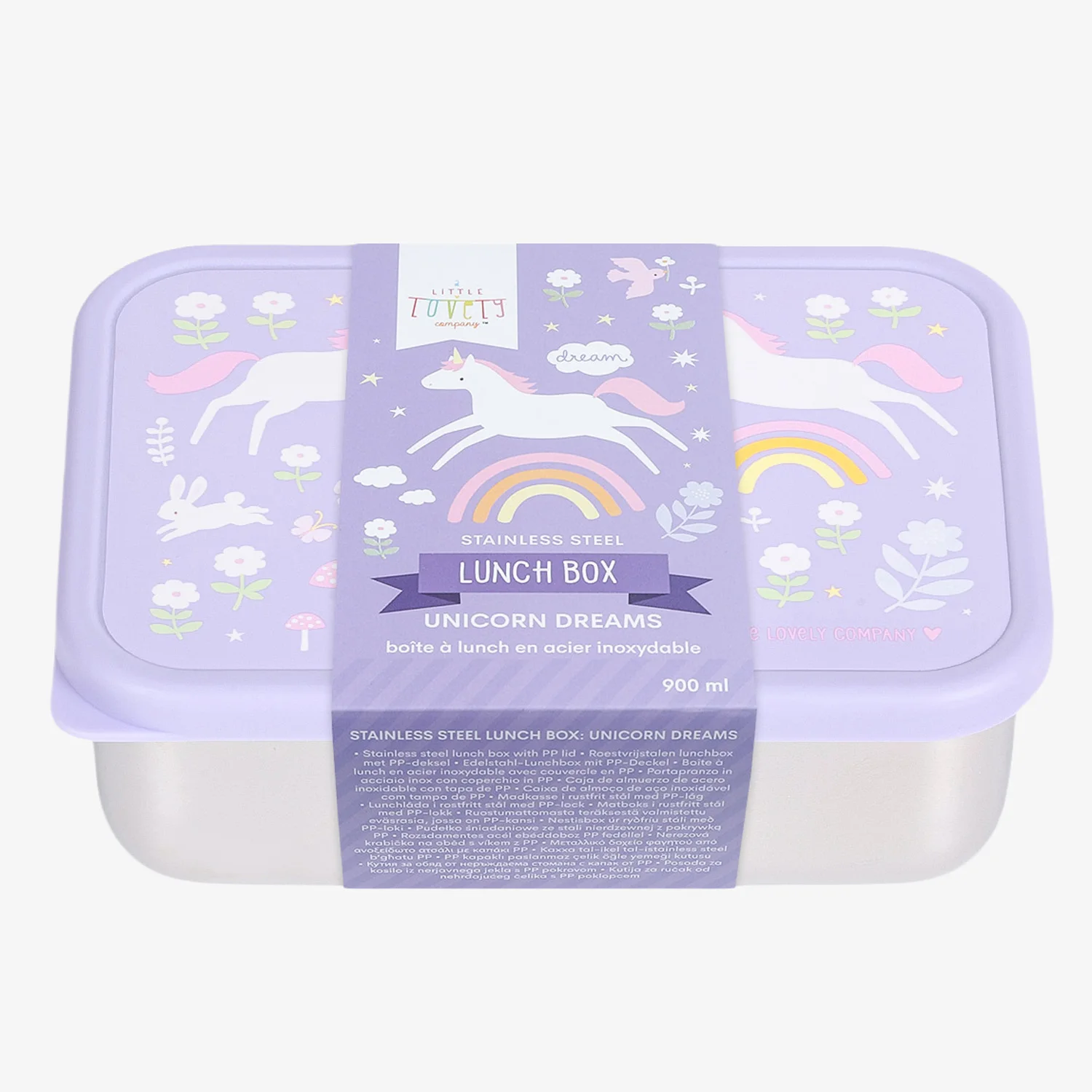 A Little Lovely Company Stainless Steel Lunchbox Unicorn Dreams A Little Lovely Company Stainless Steel Lunchbox Unicorn Dreams
