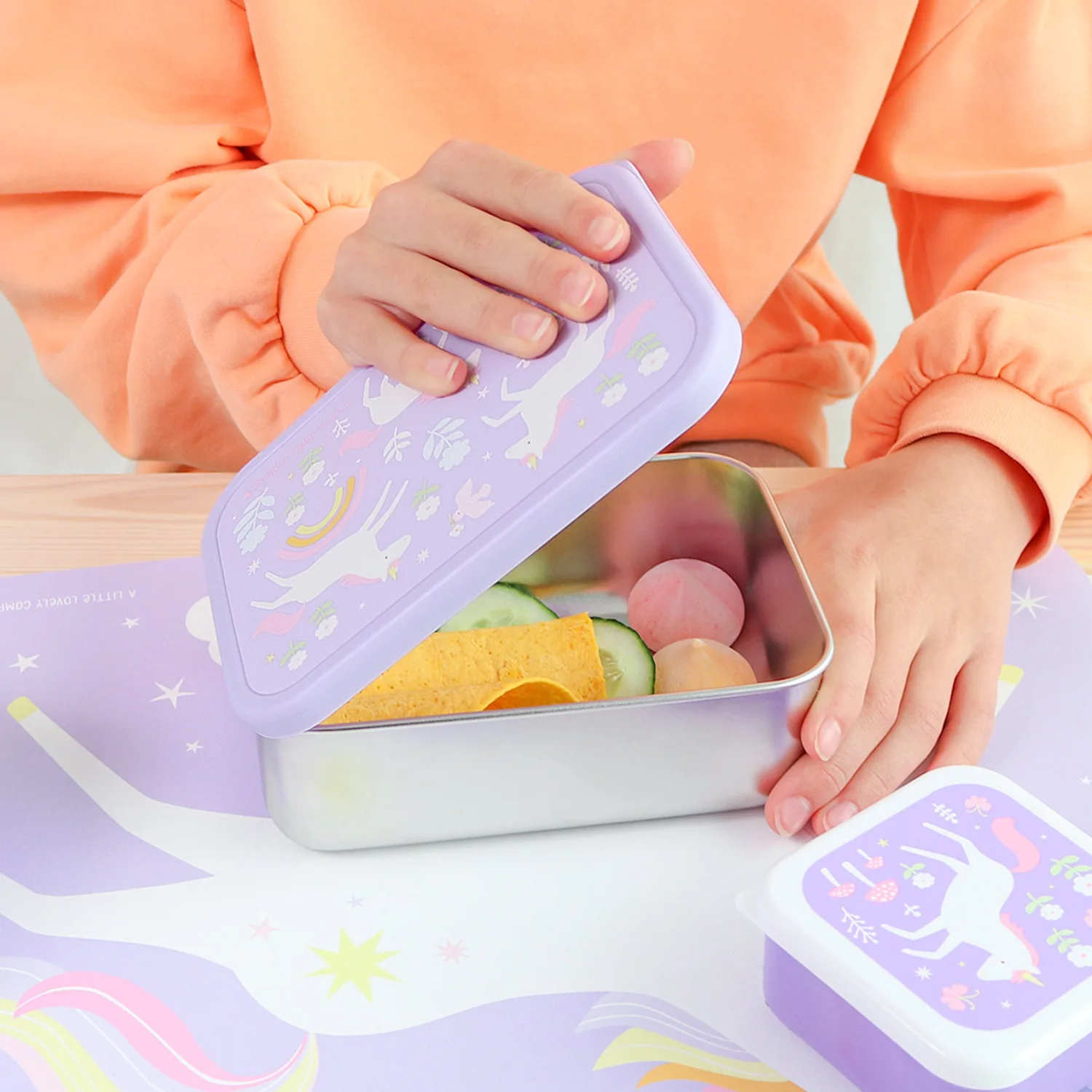 A Little Lovely Company Stainless Steel Lunchbox Unicorn Dreams A Little Lovely Company Stainless Steel Lunchbox Unicorn Dreams