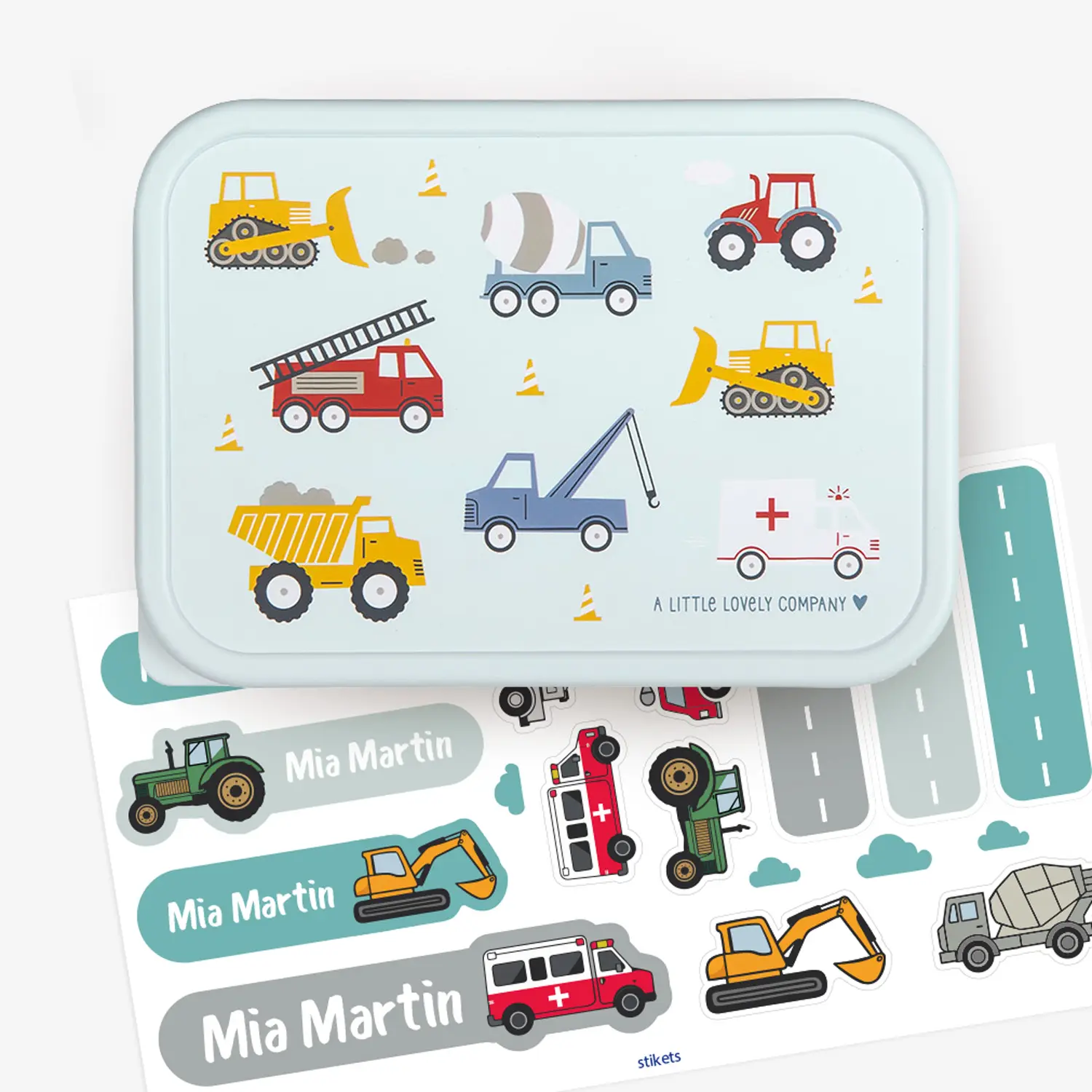 A Little Lovely Company Stainless Steel Lunchbox Vehicles