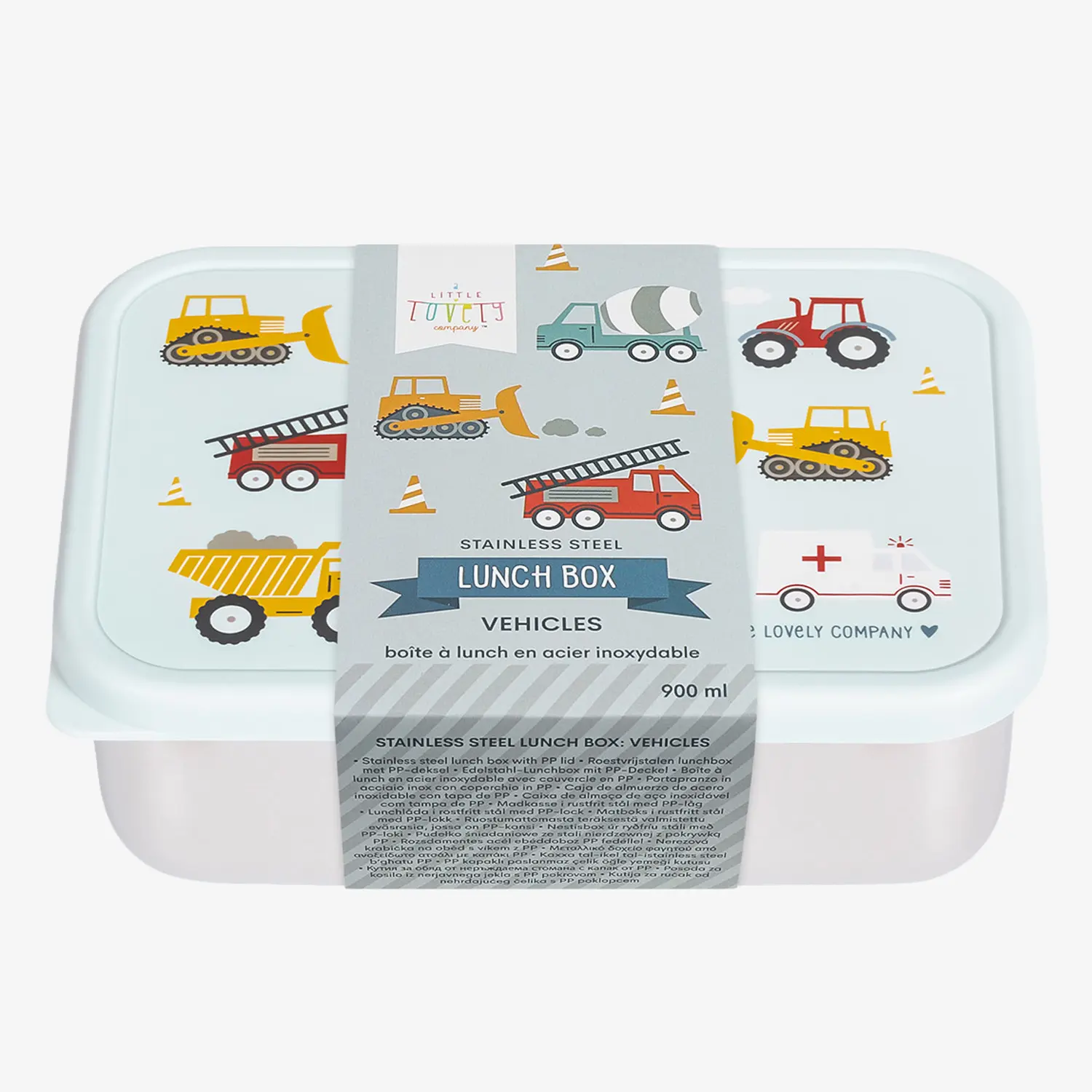 A Little Lovely Company Stainless Steel Lunchbox Vehicles