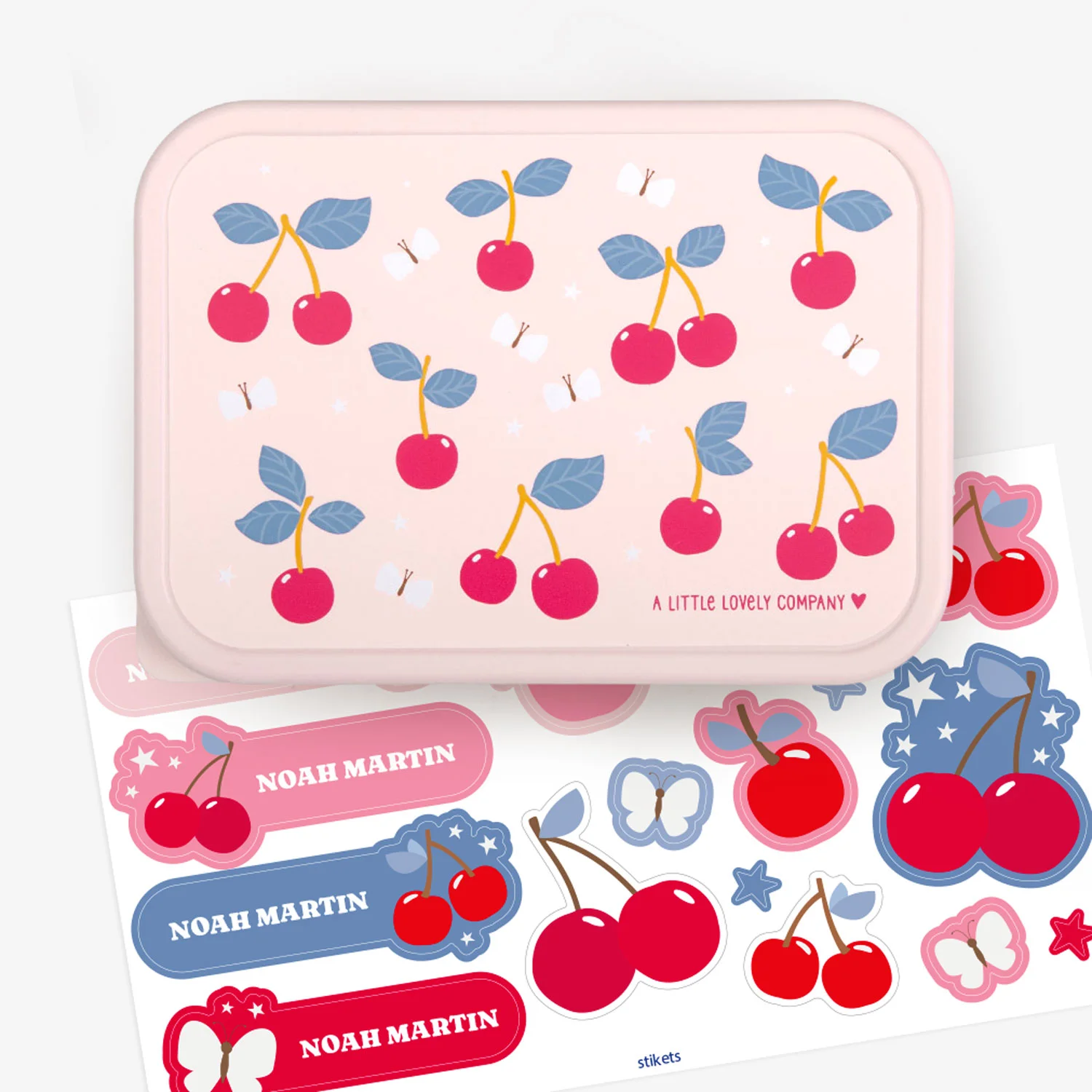 A Little Lovely Company Stainless Steel Lunchbox Cherries A Little Lovely Company Stainless Steel Lunchbox Cherries