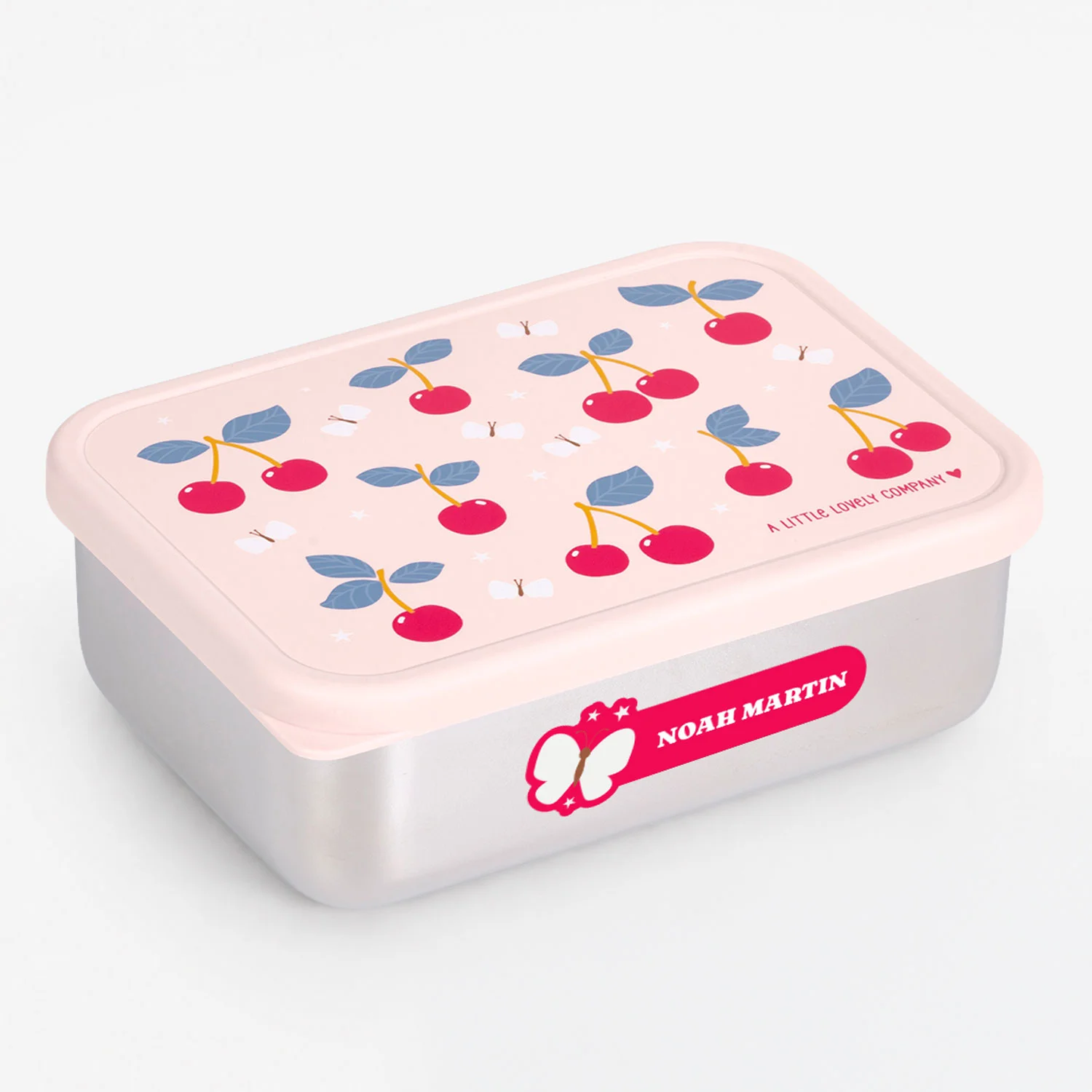 A Little Lovely Company Stainless Steel Lunchbox Cherries A Little Lovely Company Stainless Steel Lunchbox Cherries