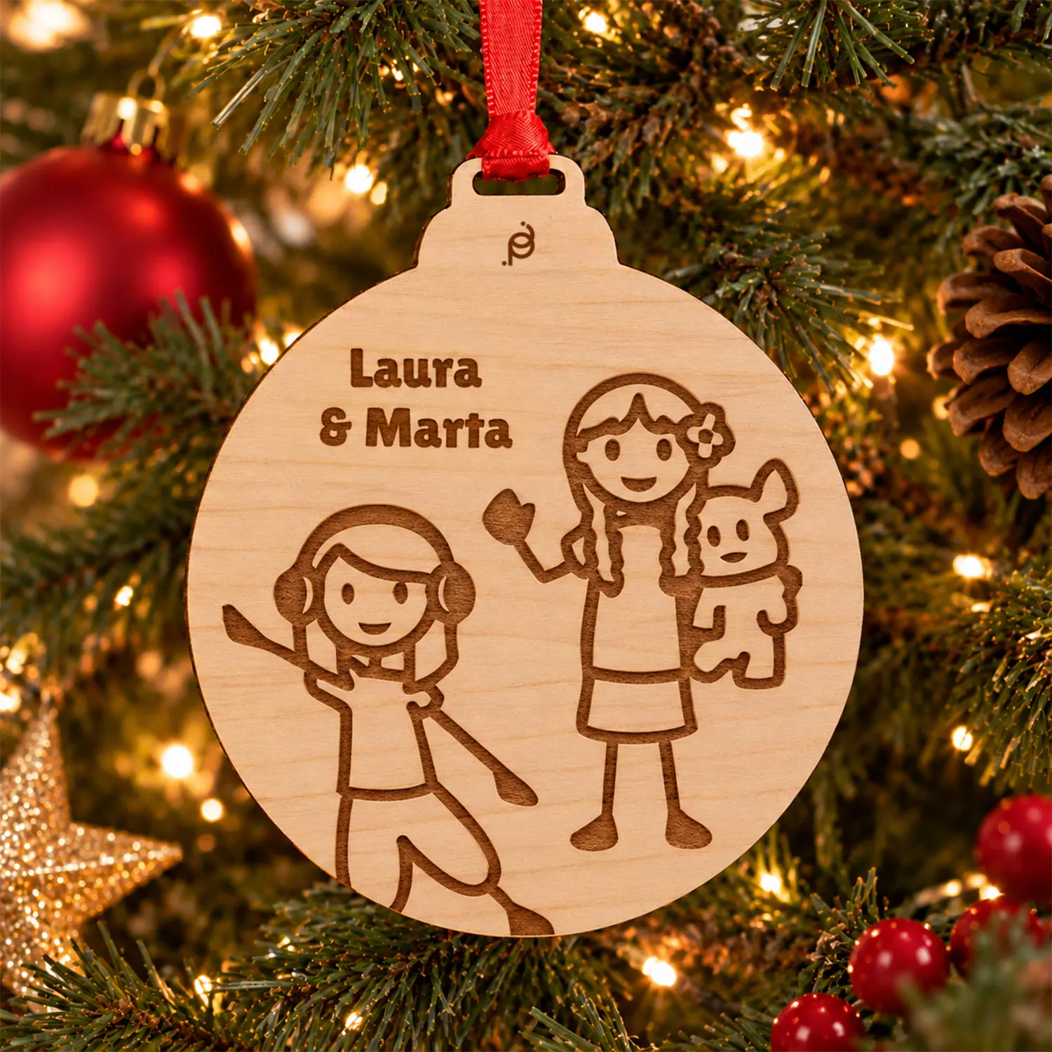 Wooden Christmas Baubles With Your Originals