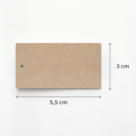 Pack 25 Etiquetas de papel kraft rectangulares