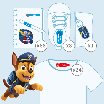 Pack etichette di Paw Patrol